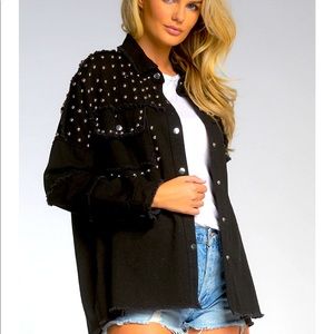 Elan like new studded oversized jacket